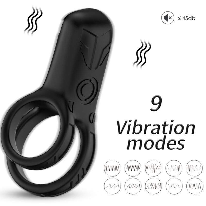 ARMONY - DOUBLE RING VIBRAROR BLACK
