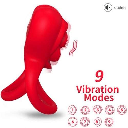 ARMONY - RING VIBRATOR HEART RED