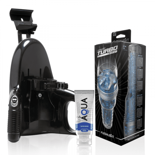 FLESHLIGHT - TURBO THRUST BLUE ICE + UNIVERSAL LAUNCH +AQUA QUALITY LUBRICANT 50 ML