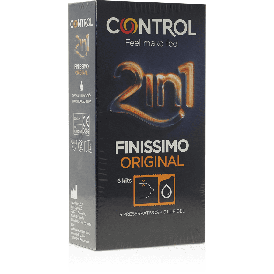 CONTROL - DUO FINISIMO PRESERVATIVO + GEL LUBRICANTE 6 UNIDADES