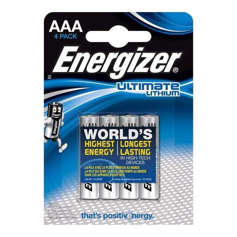 ENERGIZER ULTIMATE LITHIUM AAA L92 LR03 1