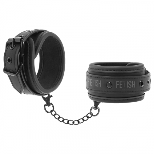 FETISH SUBMISSIVE - HANDCUFFS VEGAN LEATHER WITH NEOPRENE LINING